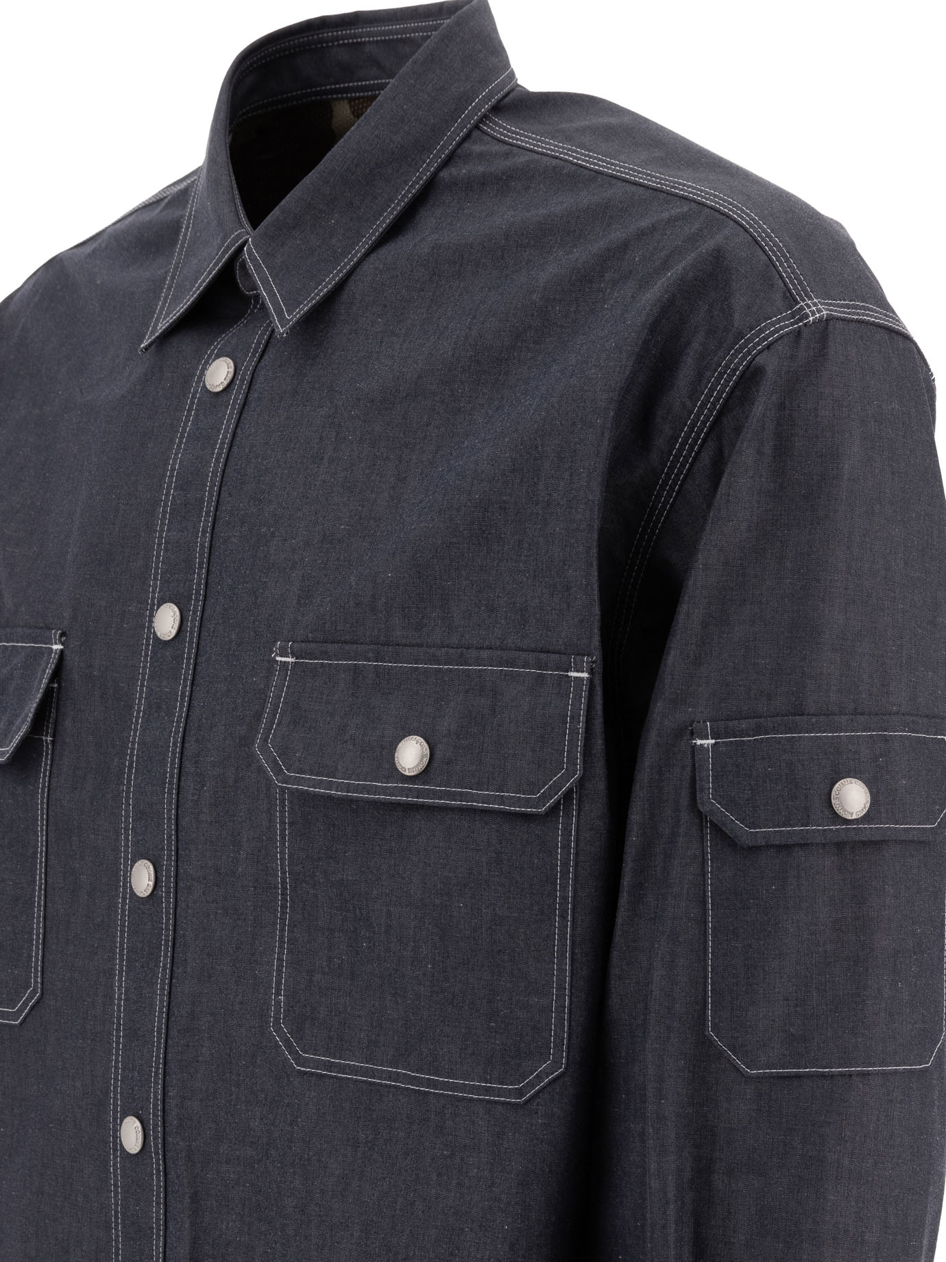 COMME DES GARçONS HOMME Blue Denim overshirt